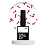 NAILSOFTHEDAY Fun! Top 02 – Top Coat mit roten Elementen, ohne Schwitzschicht, 10 ml