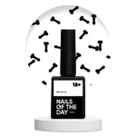 NAILSOFTHEDAY Fun! Top 03 – Top Coat mit schwarzen Elementen, ohne Schwitzschicht, 10 ml