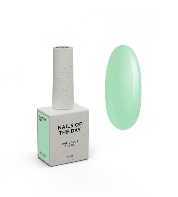 NAILSOFTHEDAY Gel polish Maldives 239 - warmer mintfarbener Gellack, 10 ml – Bild 3