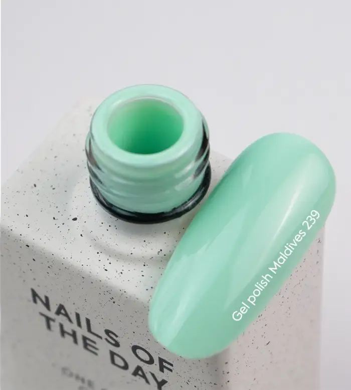 NAILSOFTHEDAY Gel polish Maldives 239 - warmer mintfarbener Gellack, 10 ml