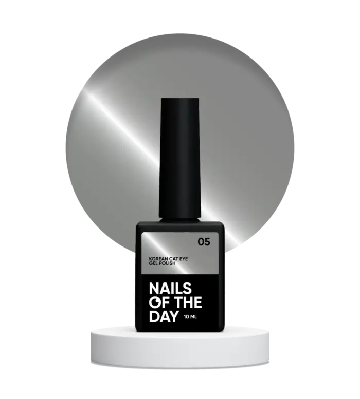 Gel Polish NAILSOFTHEDAY Korean cat eye 05 - Gellack Grau mit Cat Eye Effekt, 10 ml