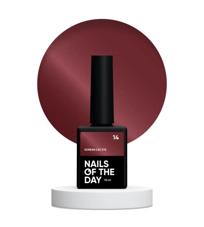 Gel Polish NAILSOFTHEDAY Korean Cat Eye 14 – Gellack mit Cat-Eye-Effekt Rot, 10 ml
