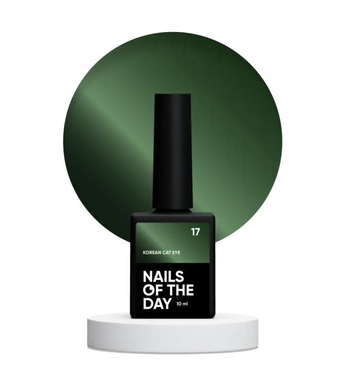 Gel Polish NAILSOFTHEDAY Korean Cat Eye 17 – Gellack mit Cat-Eye-Effekt Grün, 10 m