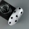 NAILSOFTHEDAY Kupidon top 03 - Top Coat mit schwarzen Herzchen ohne klebrige Schicht, 10 ml