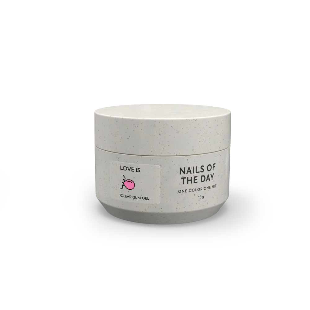 NAILSOFTHEDAY Love is Clear – Clear Gum Gel - transparentes Gel-Gummi für 3D-Nailart, 15 g