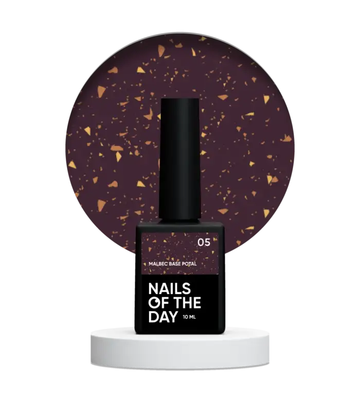 NAILSOFTHEDAY Malbec Base Potal 05 – Fantastisch-glasierte Base mit goldenen Potal, 10 ml (Kopie)