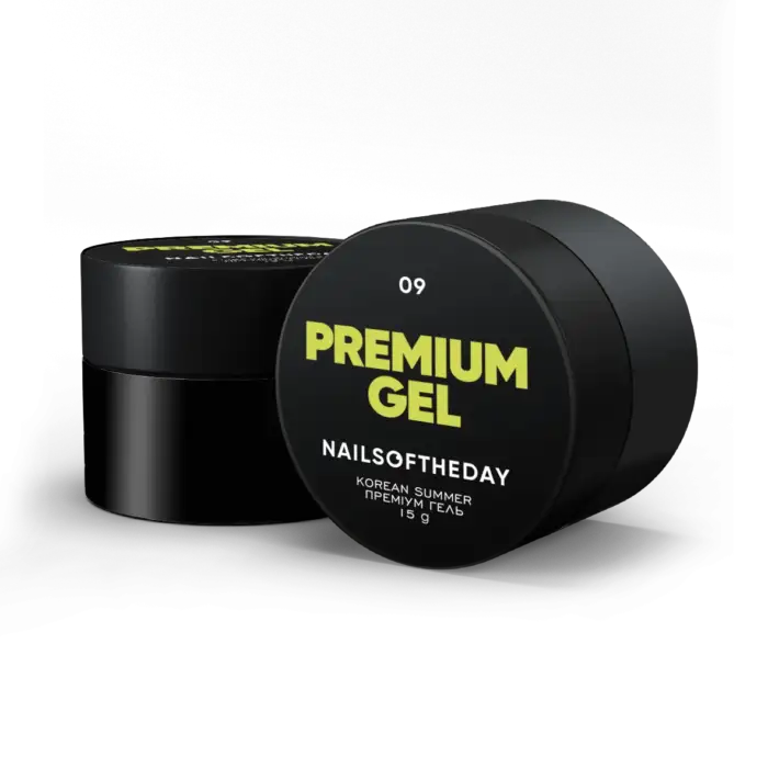 Builder Gel NAILSOFTHEDAY Premium Gel 09 — intensives zitronengelbes Aufbaugel, 15 ml