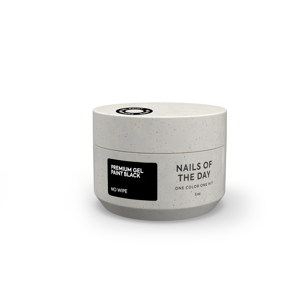 NAILSOFTHEDAY Premium gel paint Black no wipe - Farbgel Schwarz ohne Schwitzschicht, 5 ml