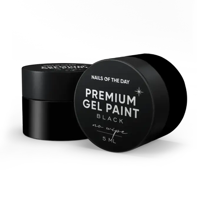 NAILSOFTHEDAY Premium gel paint Black no wipe - Farbgel Schwarz ohne Schwitzschicht, 5 ml