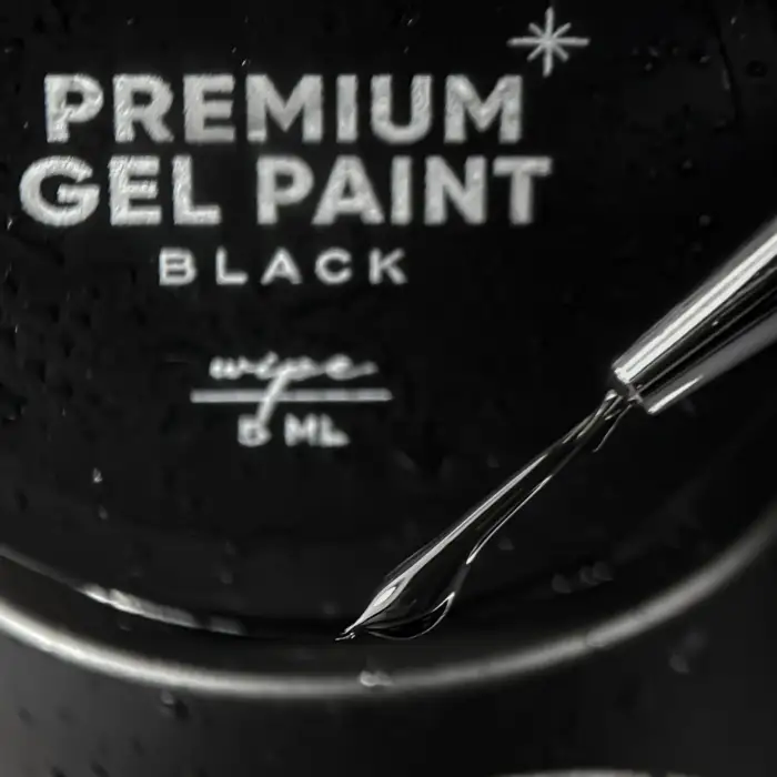 NAILSOFTHEDAY Premium gel paint Black wipe - Farbgel Schwarz mit Schwitzschicht, 5 ml – Bild 2