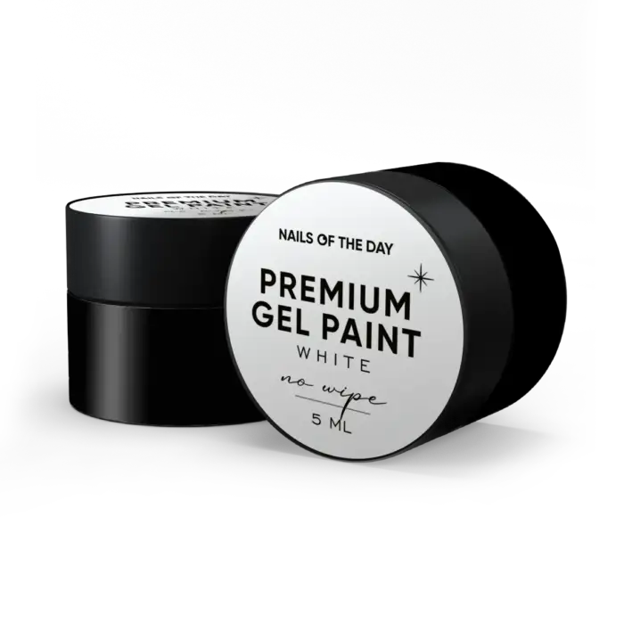 NAILSOFTHEDAY Premium gel paint White no wipe - Farbgel Weiß ohne Schwitzschicht, 5 ml