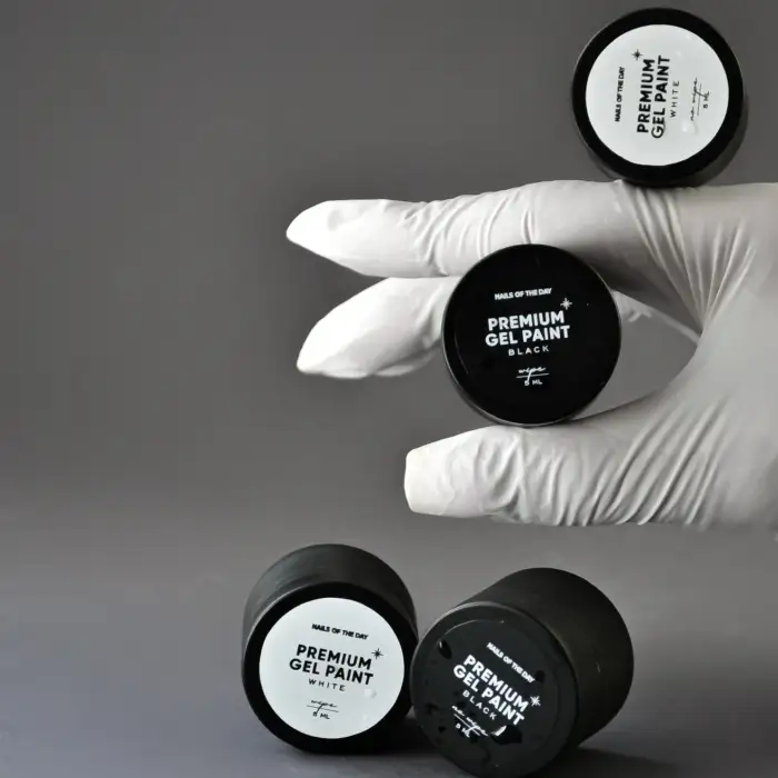 NAILSOFTHEDAY Premium gel paint Black no wipe - Farbgel Schwarz ohne Schwitzschicht, 5 ml – Bild 3
