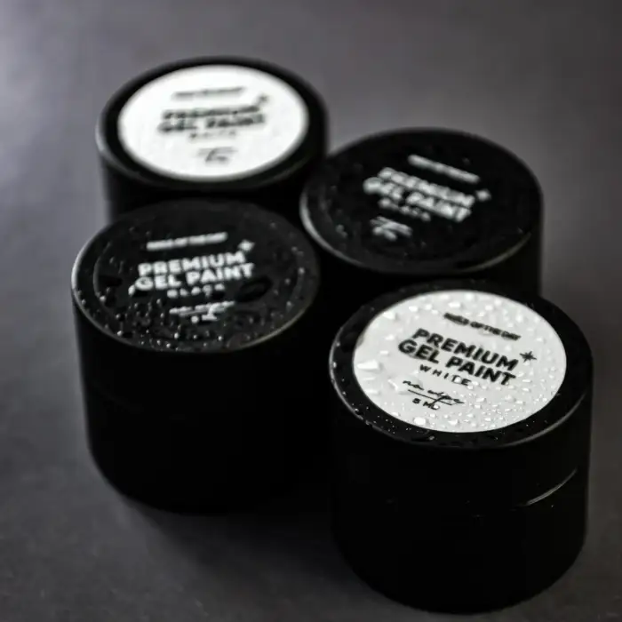 NAILSOFTHEDAY Premium gel paint Black no wipe - Farbgel Schwarz ohne Schwitzschicht, 5 ml – Bild 4