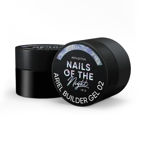 NAILSOFTHENIGHT Ariel Builder Gel 02 – Aufbaugel mit bunten Yuki-Flakes für Nägel, 15 g