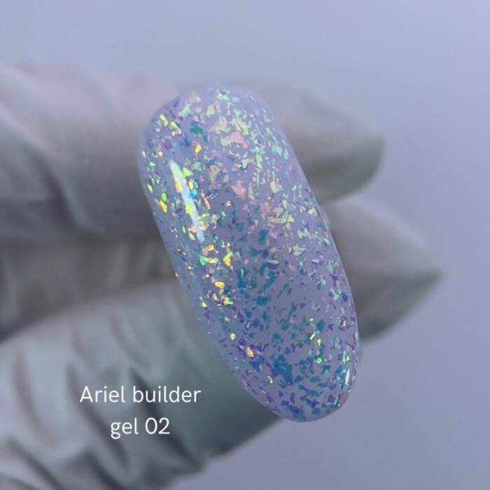NAILSOFTHENIGHT Ariel Builder Gel 02 – Aufbaugel mit bunten Yuki-Flakes für Nägel, 15 g – Bild 4