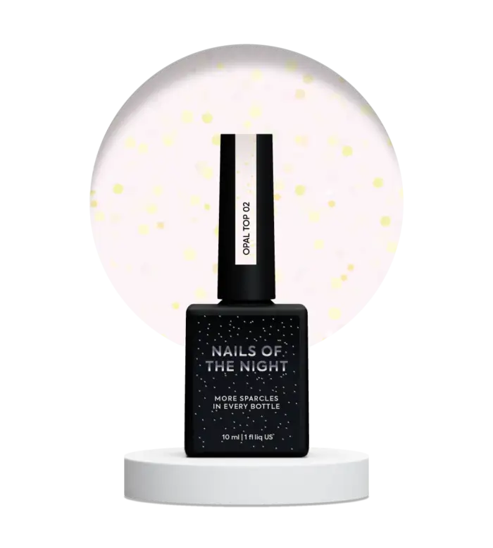 NAILSOFTHEDAY Opal Top 02 – opalisierender milchiger Top Coat, ohne klebrige Schwitzschicht und ohne UV-Filter, 10 ml