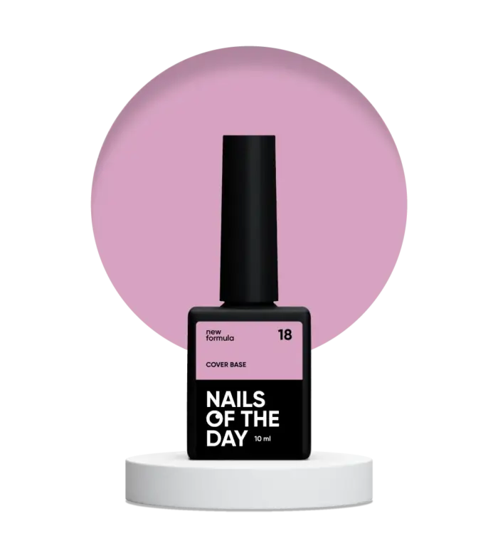 NAILSOFTHEDAY Cover base NEW Formula 18 - halbtransparente Base Rosa, 10 ml