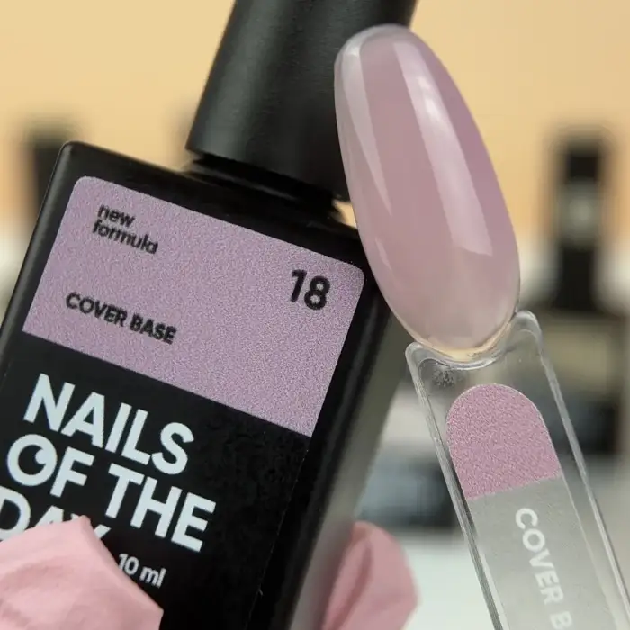NAILSOFTHEDAY Cover base NEW Formula 18 - halbtransparente Base Rosa, 10 ml – Bild 2