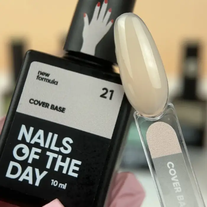 NAILSOFTHEDAY Cover base NEW Formula 21 - halbtransparente Base Apricot, 10 ml – Bild 3
