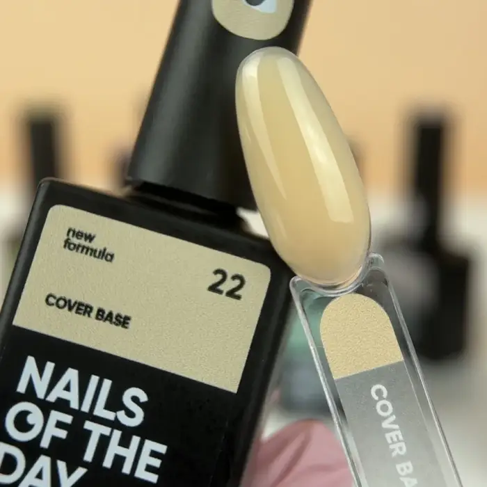 NAILSOFTHEDAY Cover base NEW Formula 22 - halbtransparente Base Pfirsich, 10 ml – Bild 3