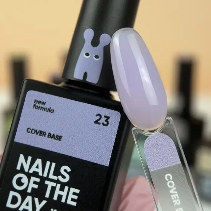 NAILSOFTHEDAY Cover base NEW Formula 23 - halbtransparente Base Lila, 10 ml – Bild 3