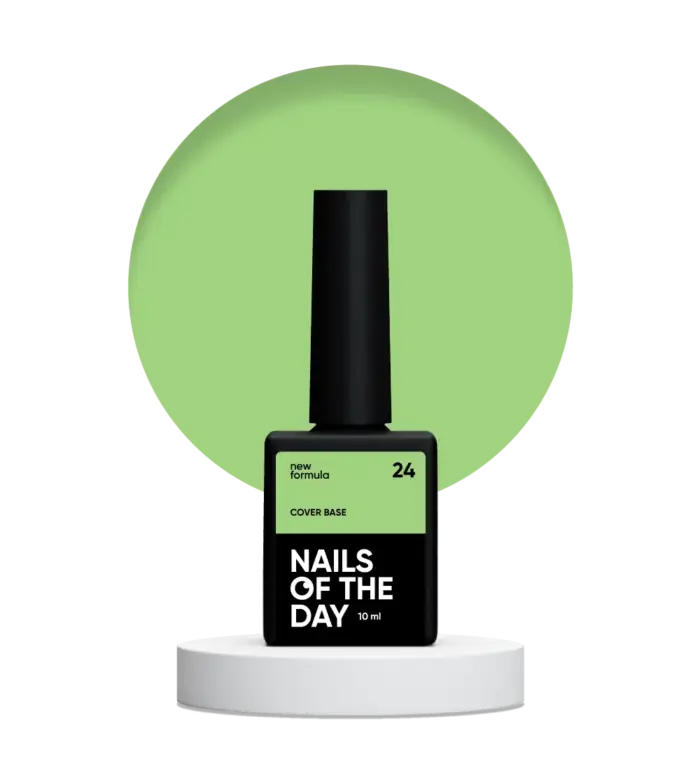 NAILSOFTHEDAY Cover base NEW Formula 24 - halbtransparente Base Hellgrün, 10 ml