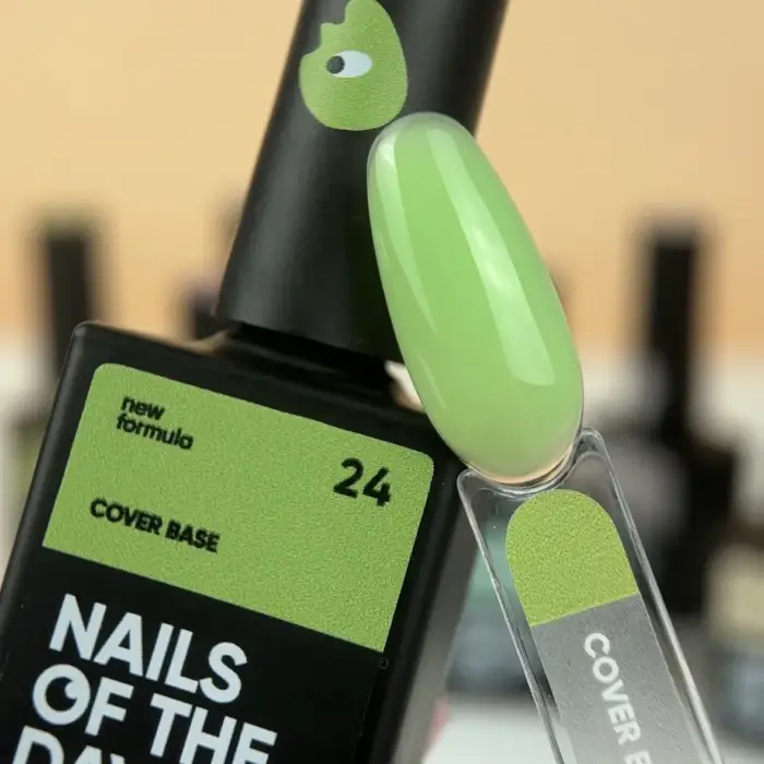 NAILSOFTHEDAY Cover base NEW Formula 24 - halbtransparente Base Hellgrün, 10 ml – Bild 3