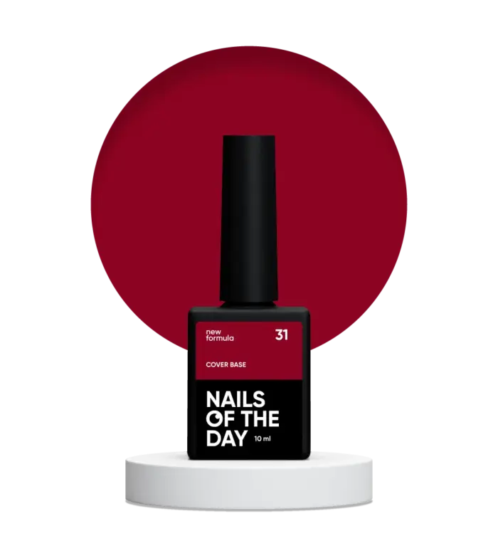 NAILSOFTHEDAY Cover base NEW Formula 31 - Pigmentierte Base Rot, 10 ml