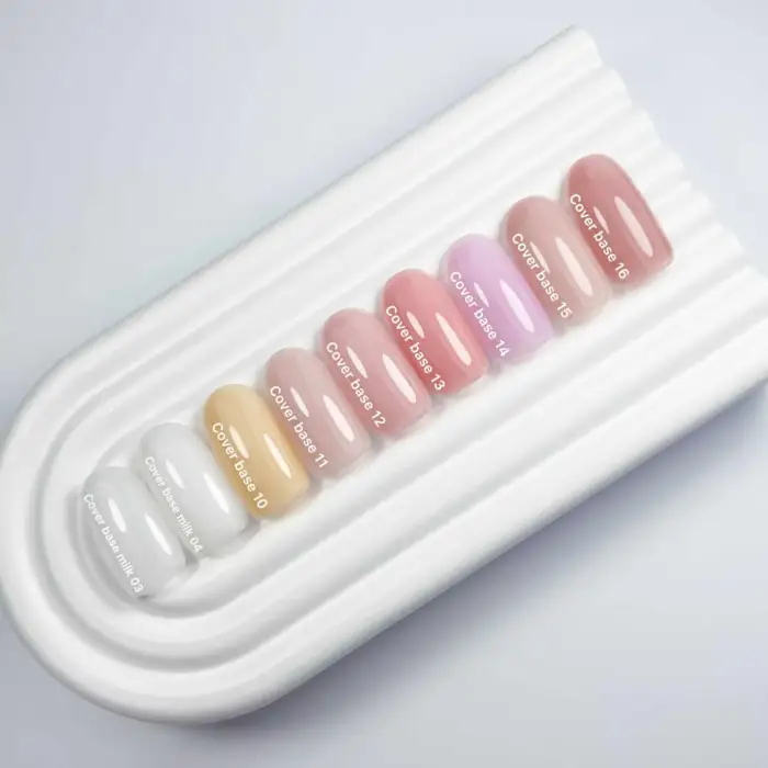 NAILSOFTHEDAY Cover base NEW Milk 04 - halbtransparente milchige Base mit silbernem Glitzer – Bild 3
