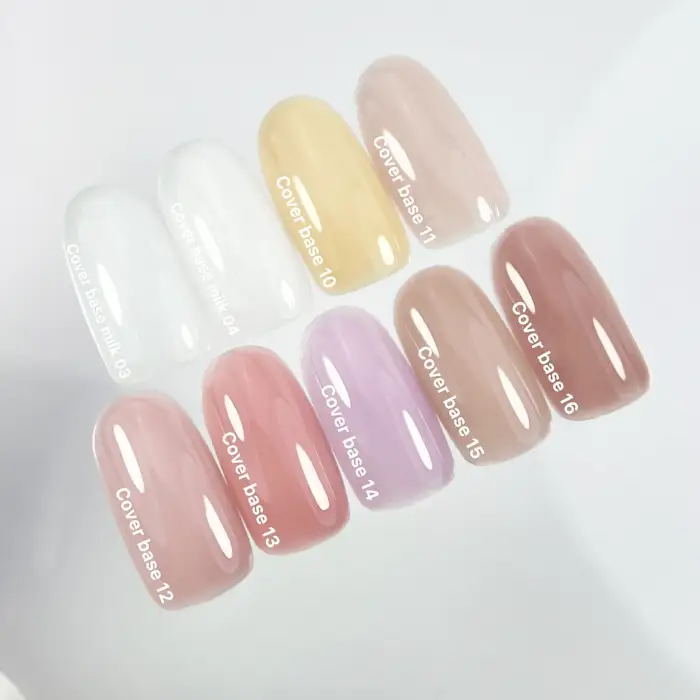 NAILSOFTHEDAY Cover base NEW Milk 04 - halbtransparente milchige Base mit silbernem Glitzer – Bild 6
