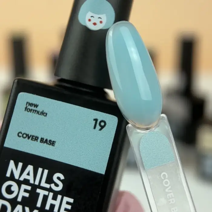 NAILSOFTHEDAY Cover base NEW Formula 19 - halbtransparente Base Hellblau, 10 ml – Bild 3