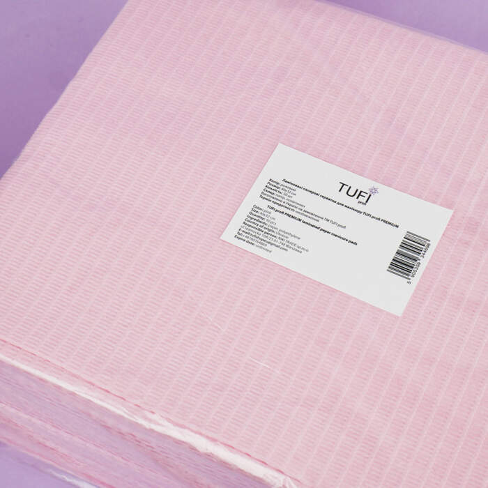 Papiermatten für Maniküre TUFI profi PREMIUM Einweg laminiert feuchtigkeitsbeständig rosa, 40x32cm, 50 Stück – Bild 3