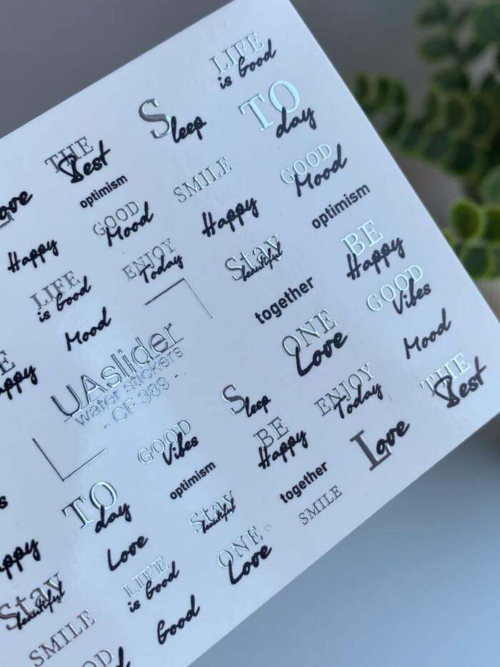 Slider-Design UAslider Color and Foil Water Stickers Nr. CF-389