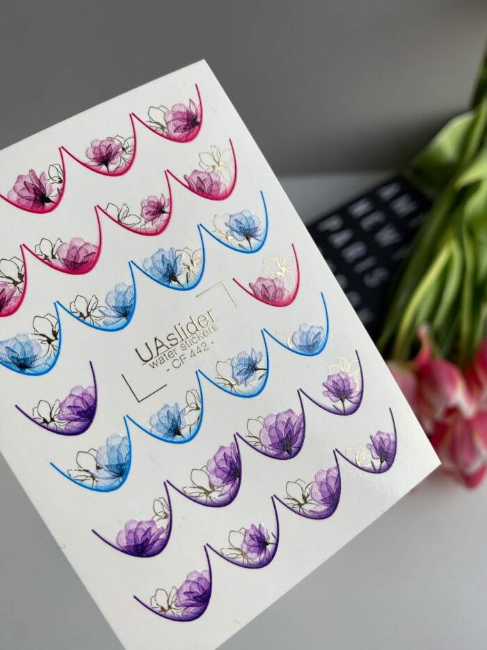 Slider-Design UAslider French mit Blumen Color and Foil Nr. CF-442