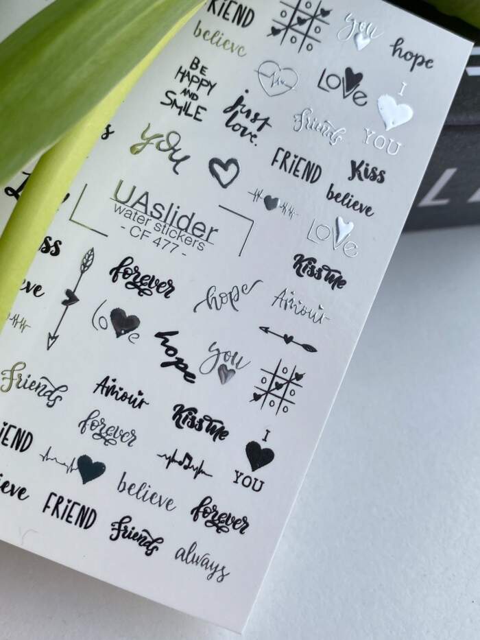 Slider-Design UAslider Color and Foil Water Stickers Nr. CF-477