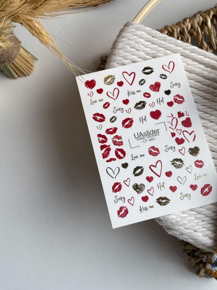 Slider-Design UAslider "Kiss Me" Color and Foil Water Stickers Nr. CF-485 – Bild 2