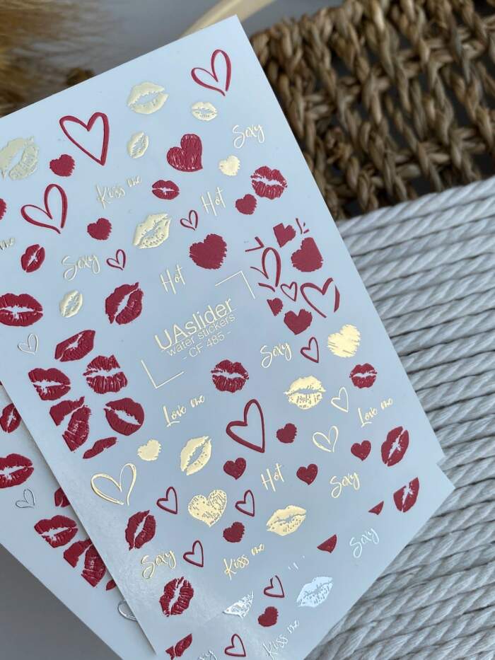 Slider-Design UAslider "Kiss Me" Color and Foil Water Stickers Nr. CF-485 – Bild 3