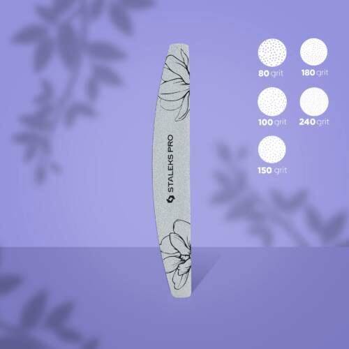Nagelfeile EXPERT 40 Halbmond, Mineralfeile mit verschiedenen Körnungen, doppelseitig 180/240(25 St.)