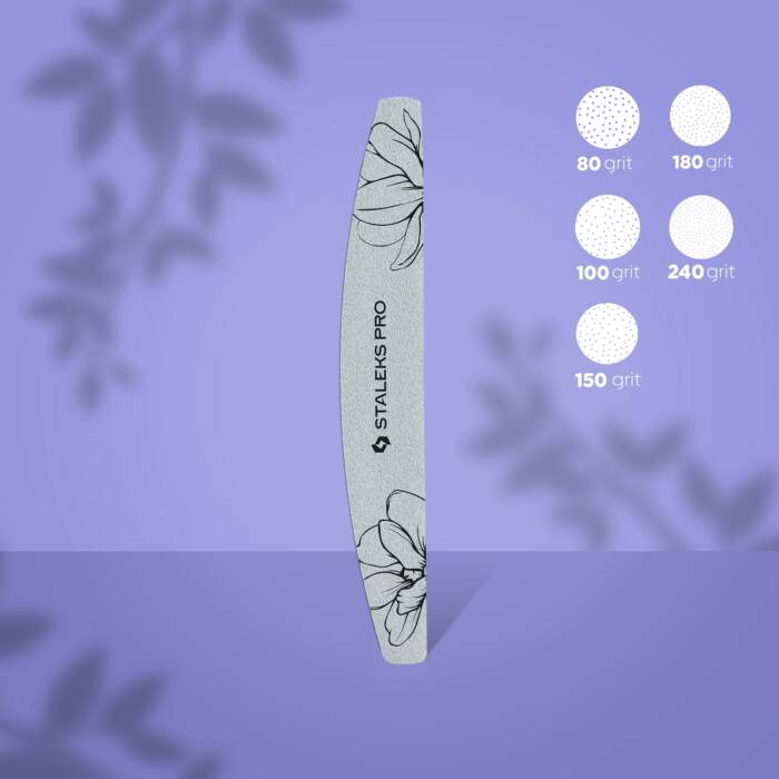 Nagelfeile EXPERT 40 Halbmond, Mineralfeile mit verschiedenen Körnungen, doppelseitig 180/240(25 St.)