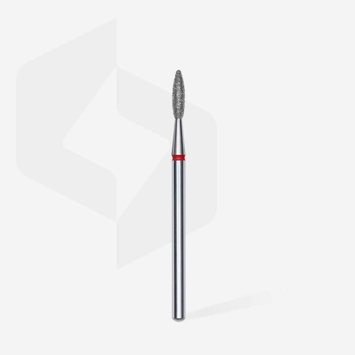Diamantfräse "Flamme" Rot, Durchmesser 2.1 Mm / Arbeitsteil 8 Mm – Bild 3