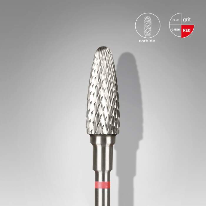 Hartmetallfräse "Mais" Rot, Durchmesser 5 Mm / Arbeitsteil 13 Mm