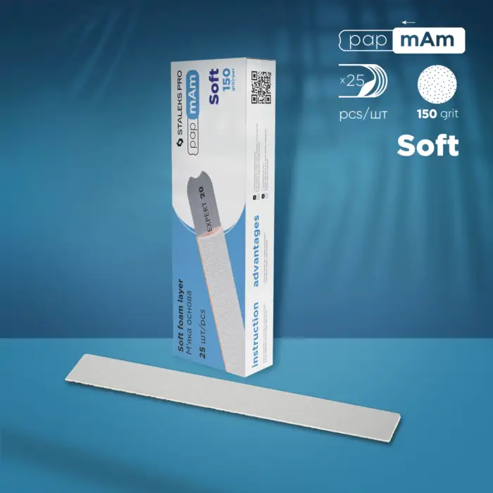 Weiße Einweg-PapmAm-Feilen Soft EXPERT 20, 150 Grit (25 Stück)