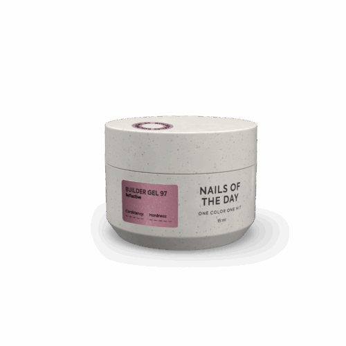 NAILSOFTHEDAY Builder gel 97 – Braun Reflective – Aufbaugel mit Sparkle-Effekt, 15 ml