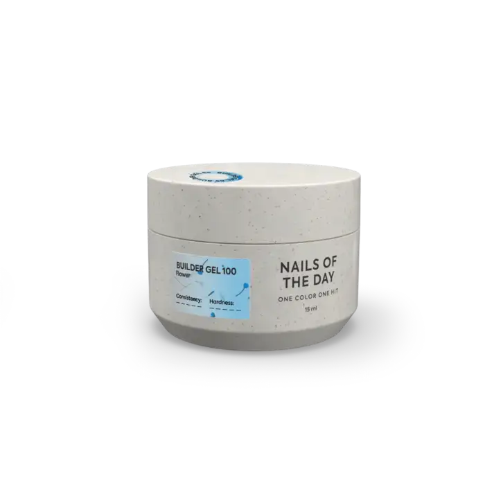 NAILSOFTHEDAY Builder gel 100 – Blau - Aufbaugel mit Trockenblumen, 15 ml