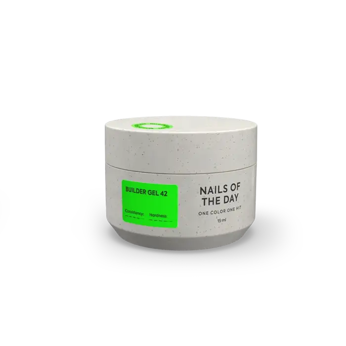 NAILSOFTHEDAY Builder gel 42 – Aufbaugel – Intensives Limettengrün, 15 ml