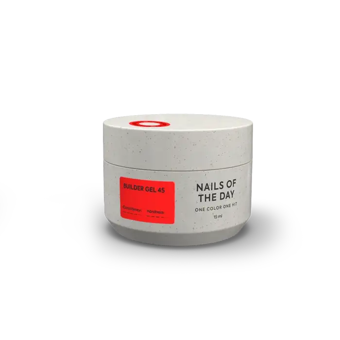 NAILSOFTHEDAY Builder gel 45 – Aufbaugel - Korallenrot, 15 ml