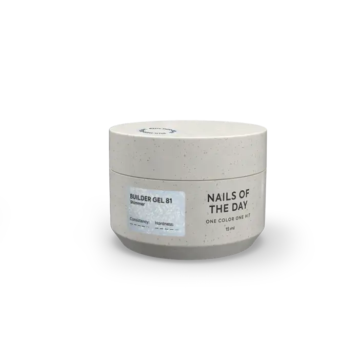 NAILSOFTHEDAY Builder gel 81 – Milk – Milchiges Aufbaugel mit Schimmer, 15 ml