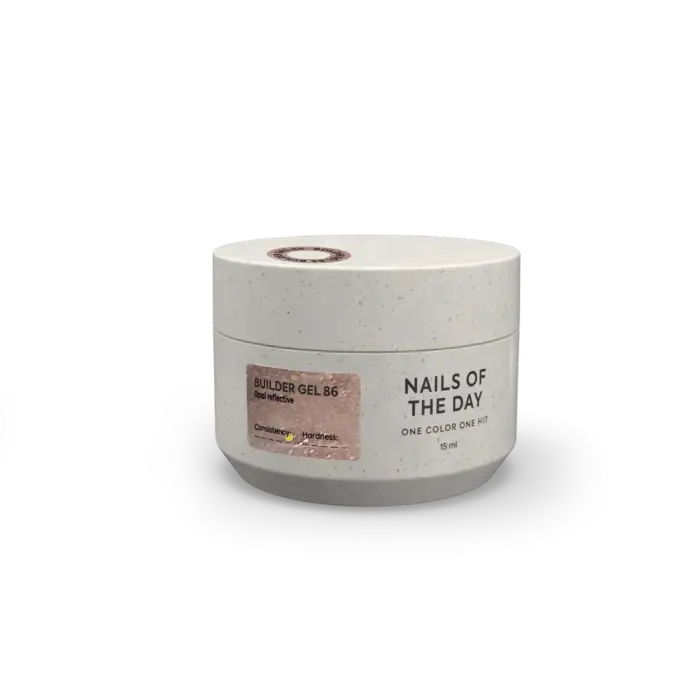 NAILSOFTHEDAY Builder Gel 86 – Nude – reflektierendes Aufbaugel, 15 ml