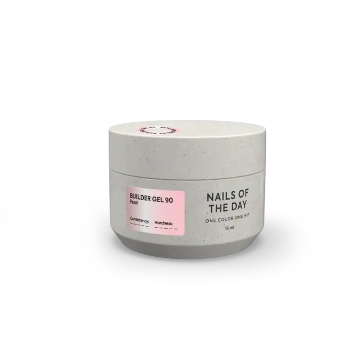 NAILSOFTHEDAY Builder gel 90 – Perlmutt – perlmuttfarbener Aufbaugel mit zartem Schimmer, 15 ml