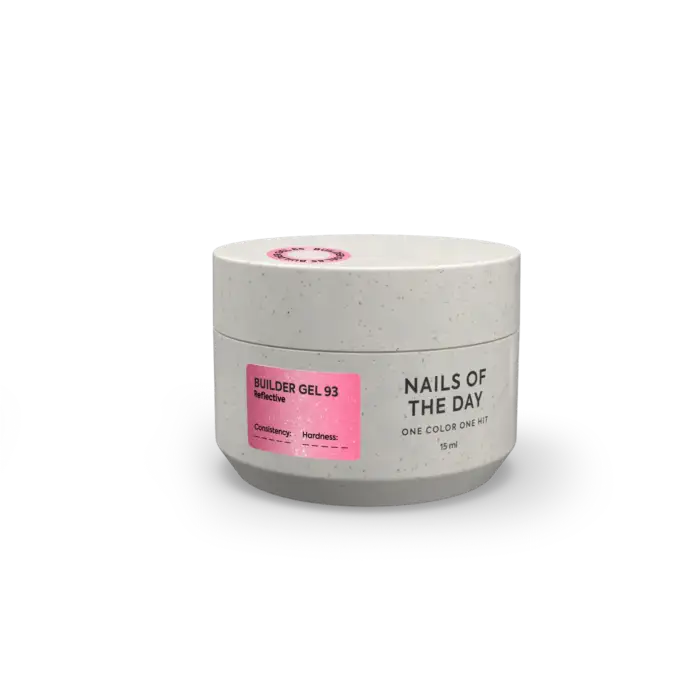 NAILSOFTHEDAY Builder gel 93 – Zartrosa Reflective – Aufbaugel, 15 ml